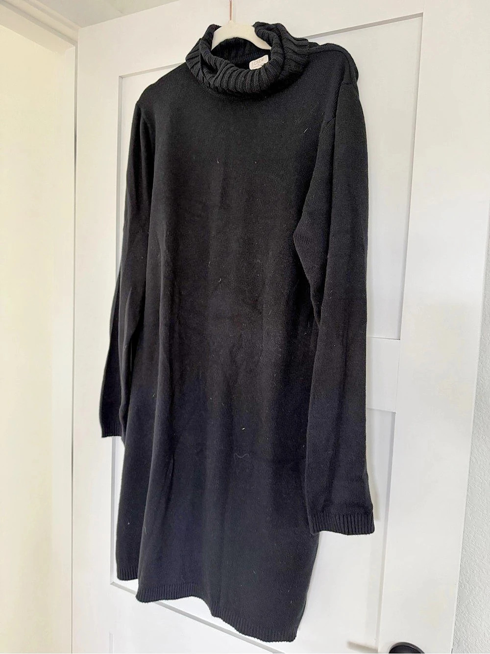 J.Crew Long-sleeve turtleneck sweater-dress Black XXL